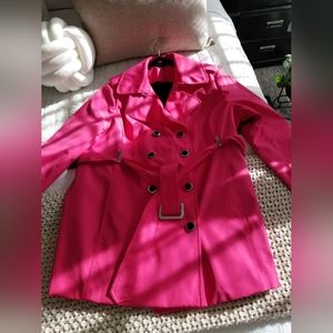 Brand New w/o Tags - Calvin Klein Pink Trench Double Breasted Coat